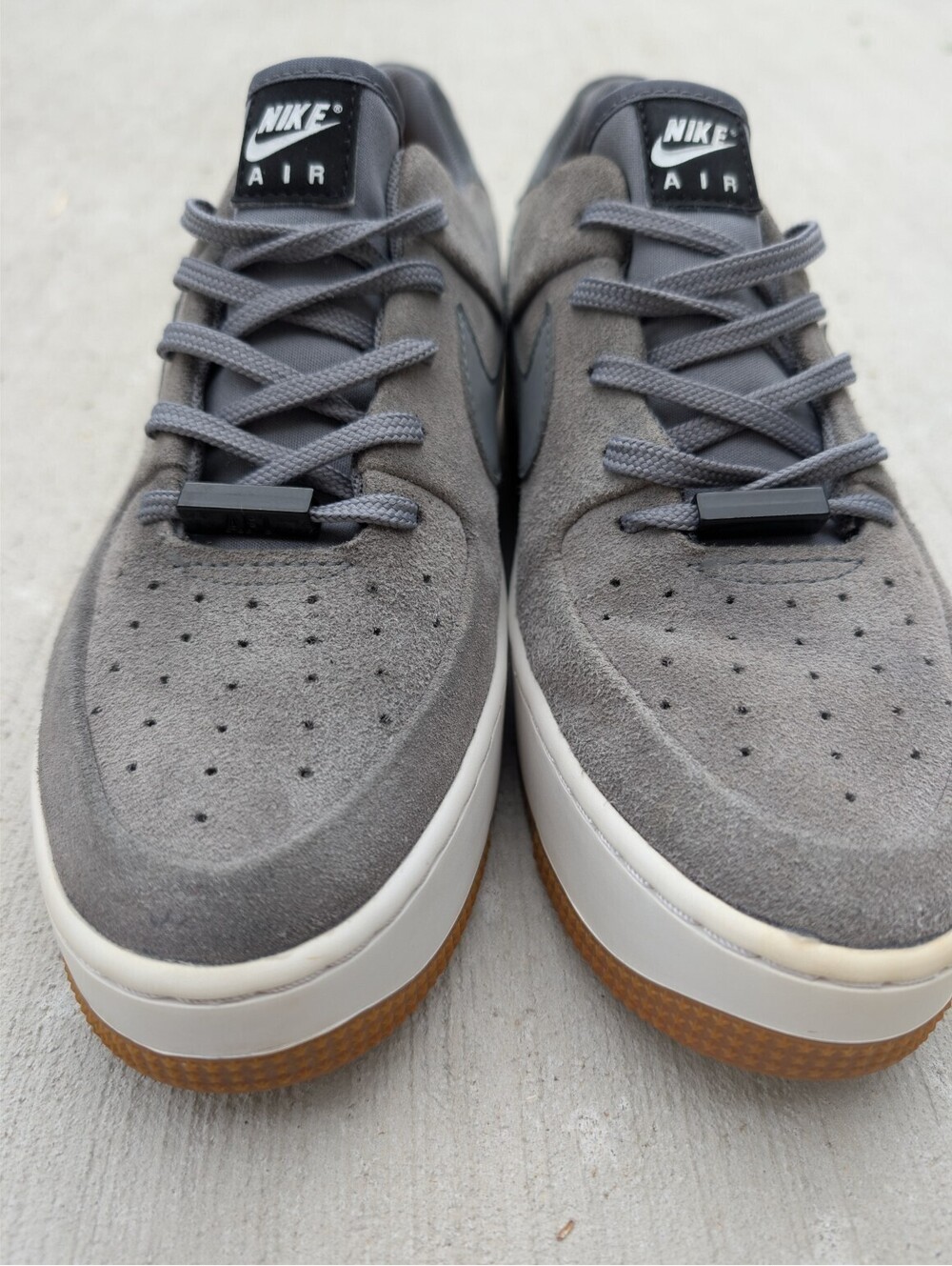 Nike Air Force 1 Low Grey Suede Sneakers